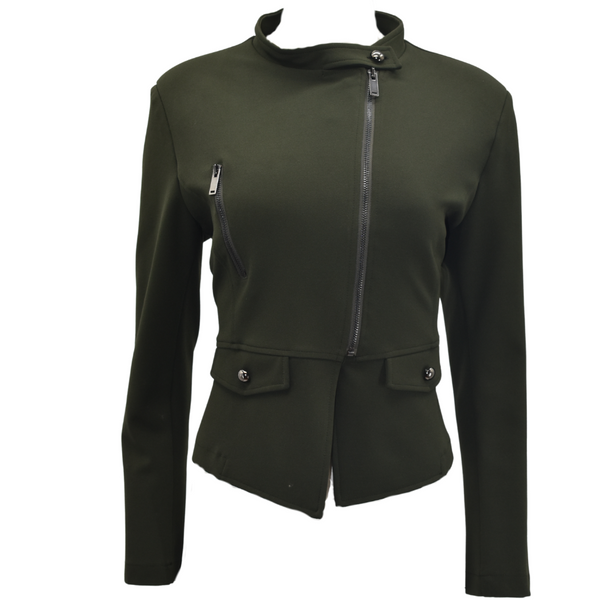 BIKER JACKET GROEN