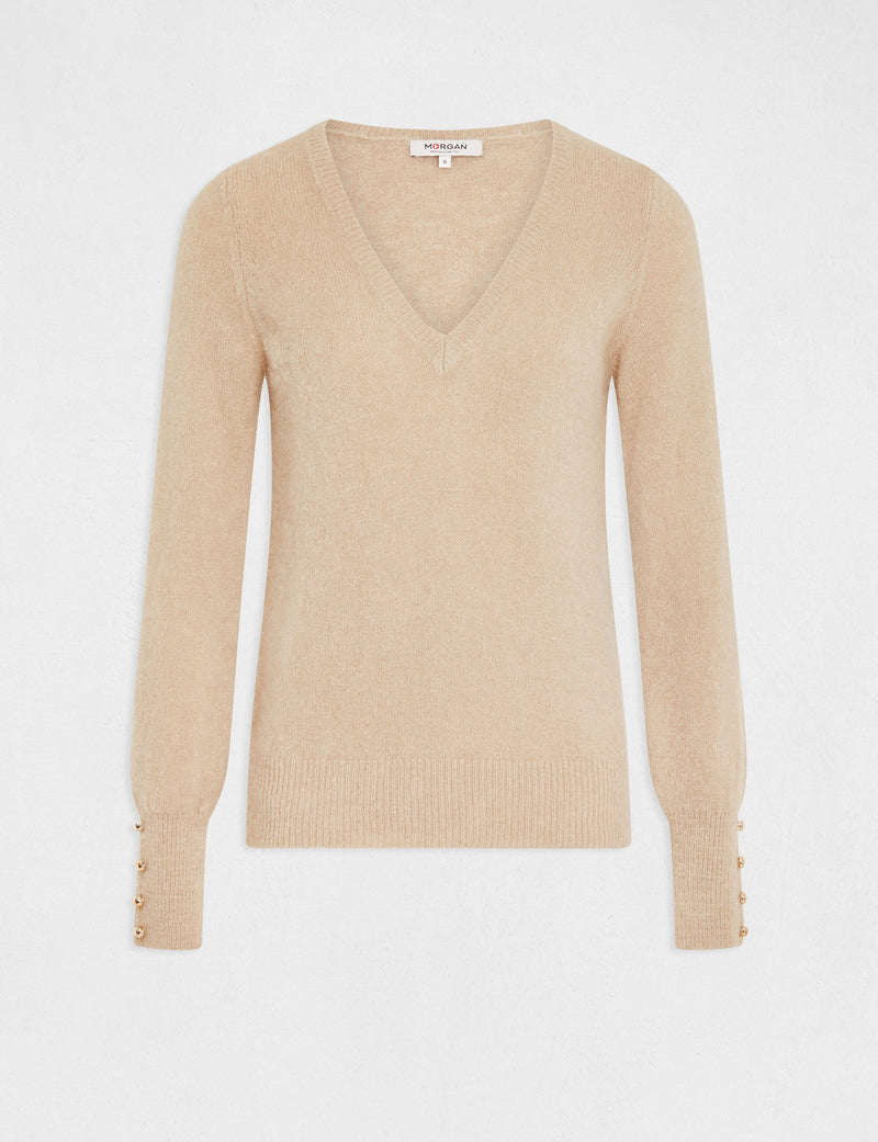 TRUI BEIGE GEBREID TRUI
