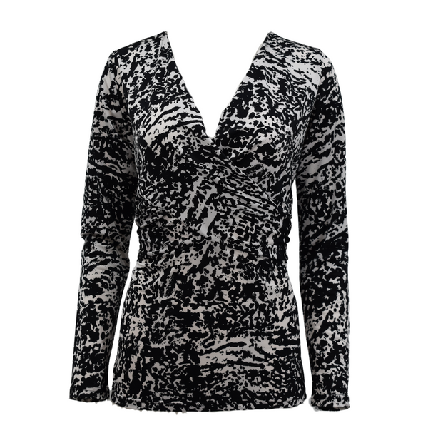 TOP LANGE MOUWEN ZWART WIT