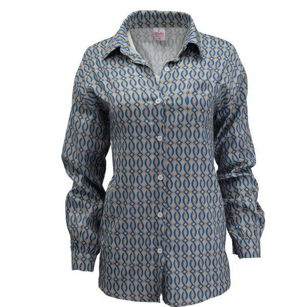 BLOUSE BLAUW