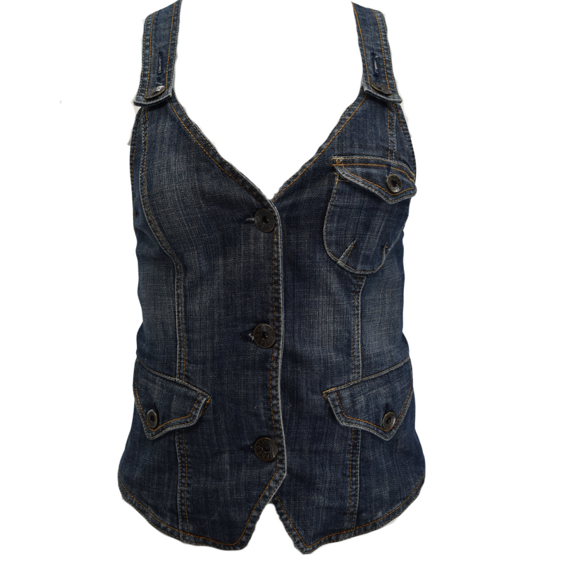 TOP ZONDER MOUWEN BLAUW