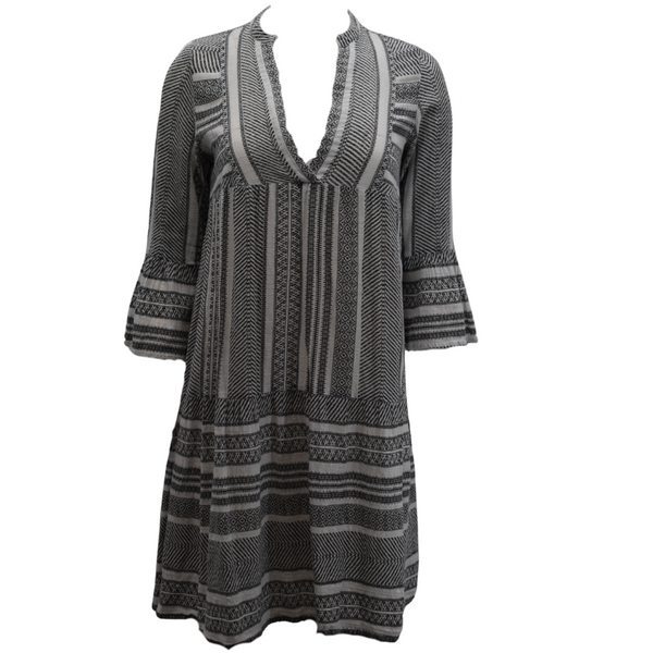 MIDI JURK ZWART WIT