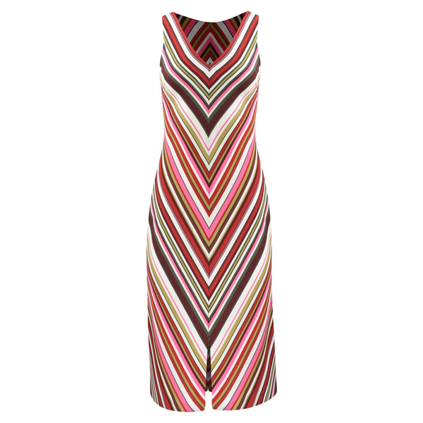 GESTREEPTE MIDI JURK