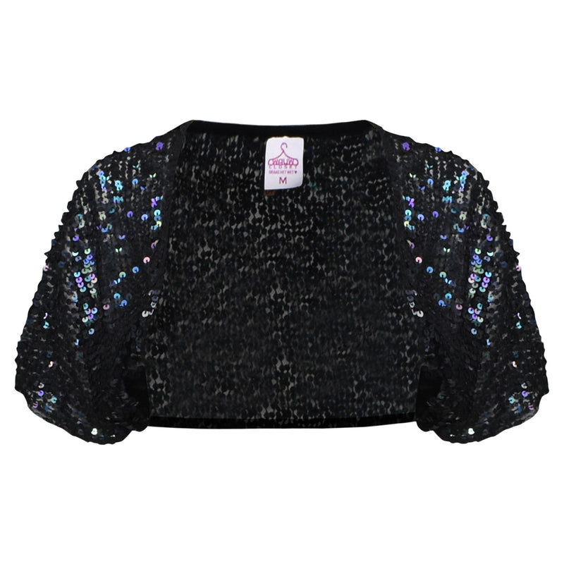 TRANSPERANTE BOLERO MET GLITTERS