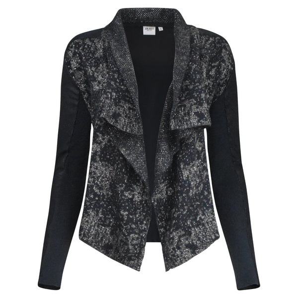 ZWART VEST MET PRINT