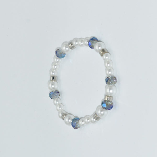 ARMBAND MET VERSCHILLENDE KRALEN BLAUW