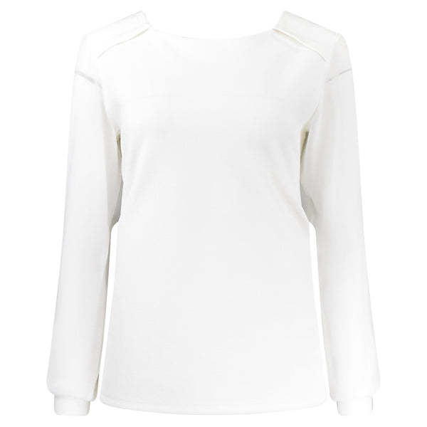 WITTE TOP MET LANGE MOUWEN VAN VERA MODA