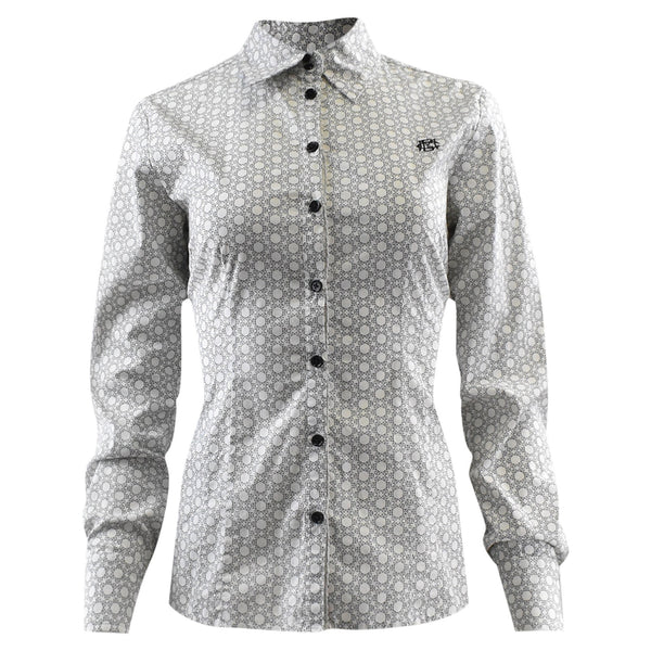 WITTE BLOUSE MET PRINT