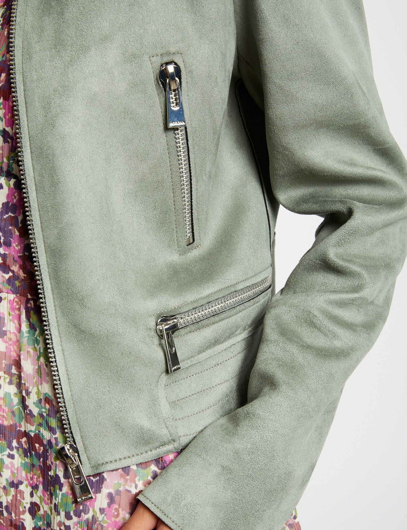 BIKER JACKET GROEN