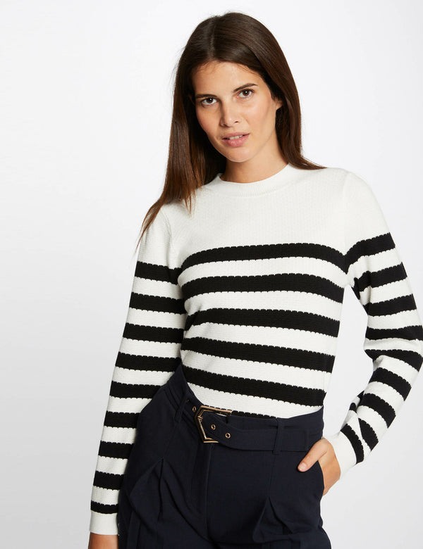 TOP LANGE MOUWEN ZWART WIT