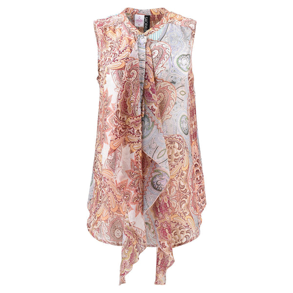 PAISLEY GEPRINTE TOP ZONDER MOUWEN