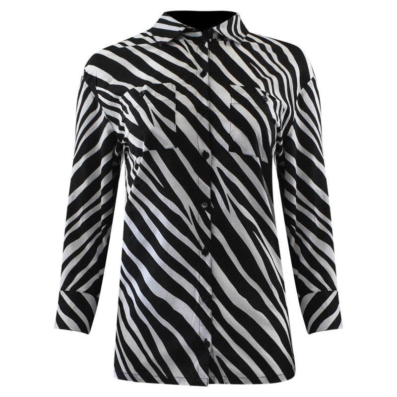 BLOUSE MET ZEBRA PRINT