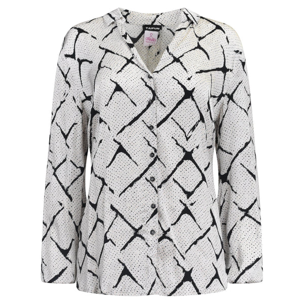 CRèME BLOUSE MET PRINT