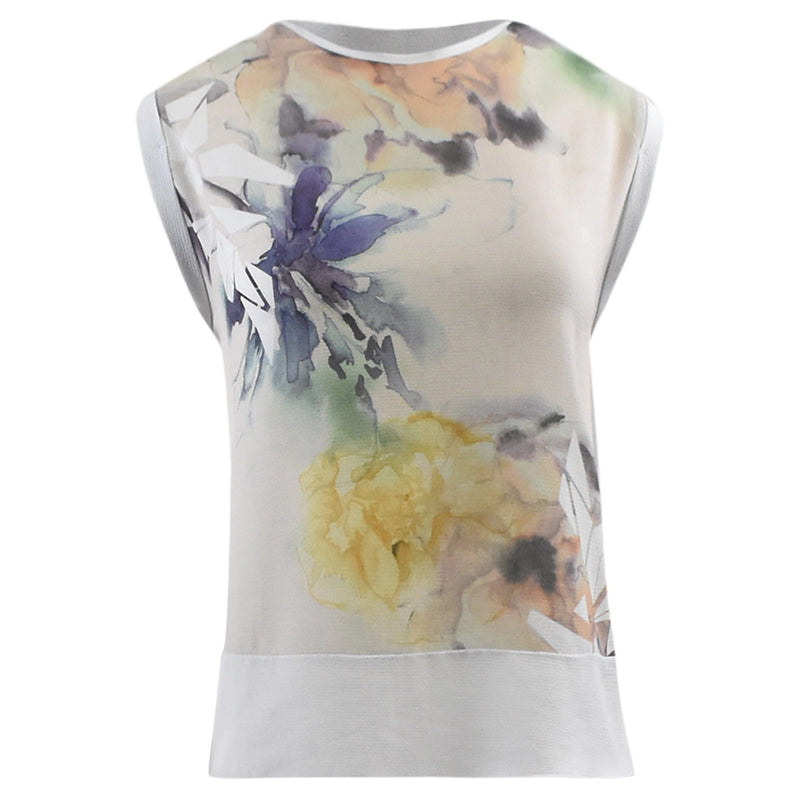 WIT SHIRT MET PRINT