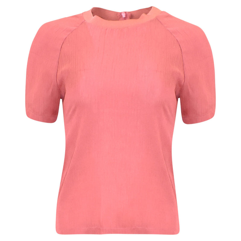 OUDROZE KORTE MOUWEN TOP