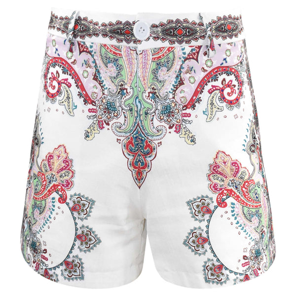 LINNEN BROEK MET PAISLEY PRINT