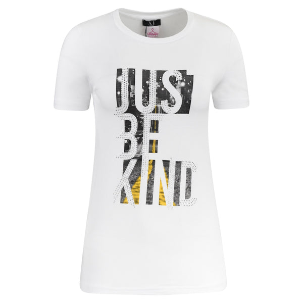 WIT SHIRT MET PRINT