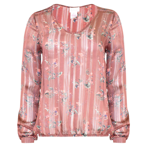 BLOUSE LANGE MOUWEN MET BLOEMENPRINT