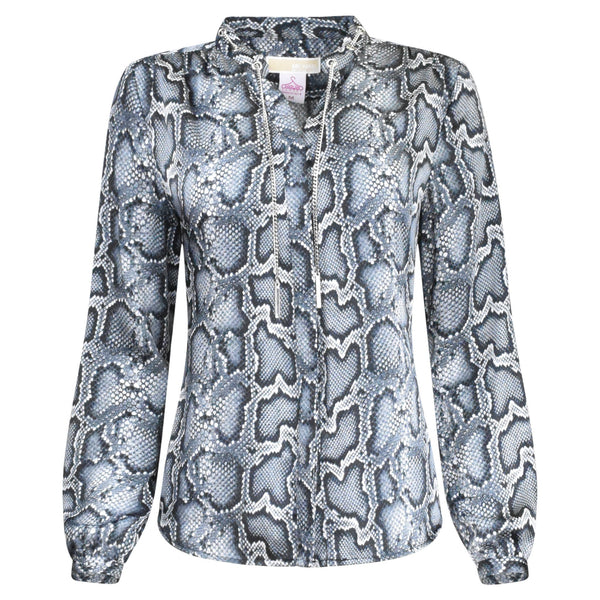 BLOUSE MET SLANGENPRINT