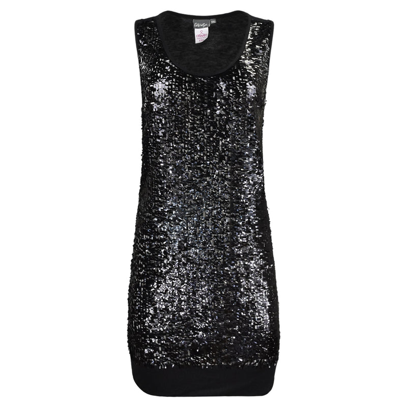 ZWARTE TOP MET GLITTER