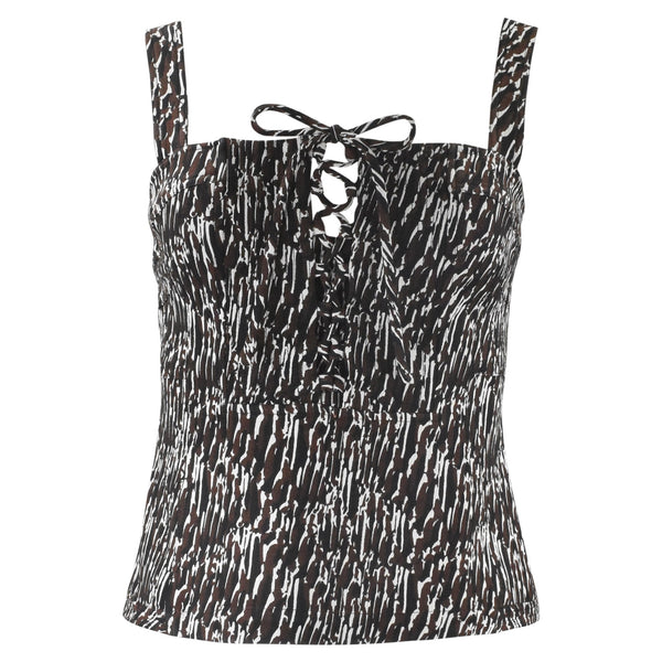 TOP ZONDER MOUWEN MET ZEBRA PRINT