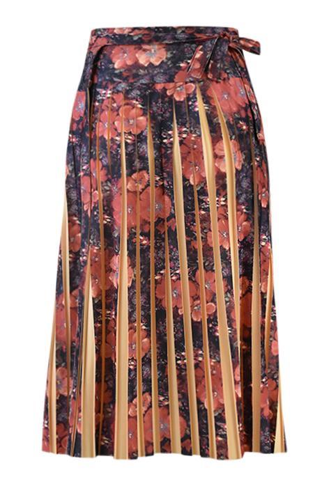PLISSé ROK MET BLOEMEN