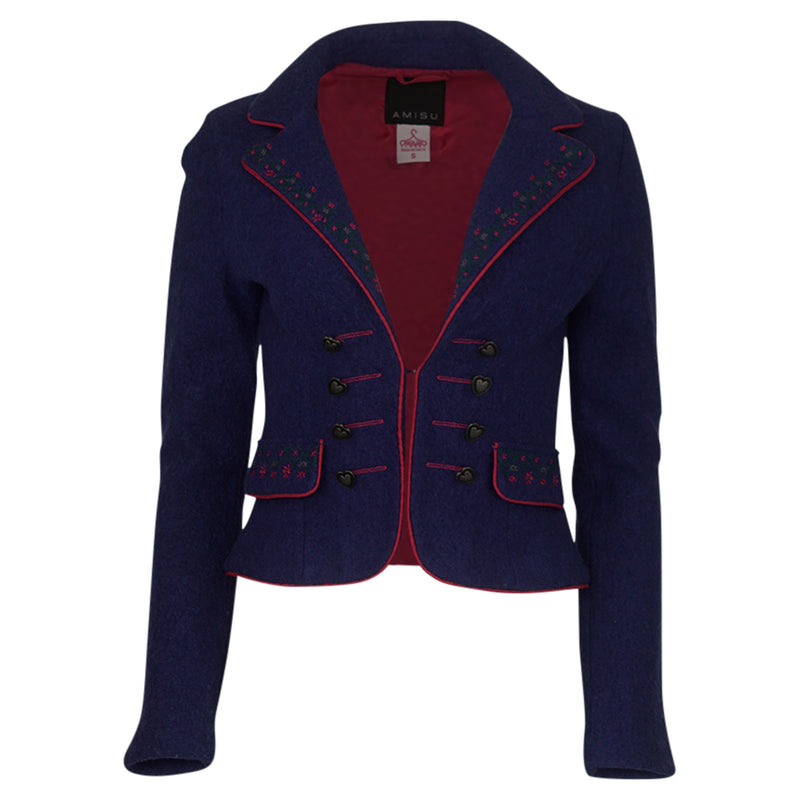 BLAZER PAARS GEBORDUURD IN STYLE VAN KLEDERDRACHT