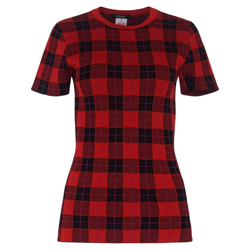 TOP KORTE MOUWEN ROOD
