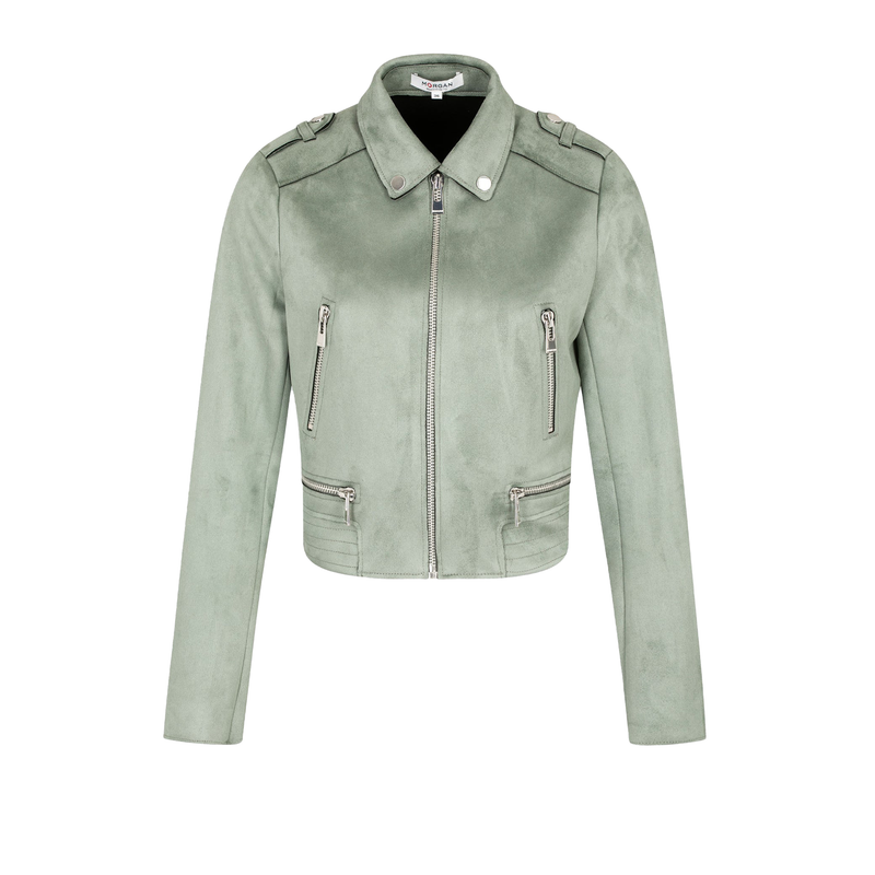 BIKER JACKET GROEN