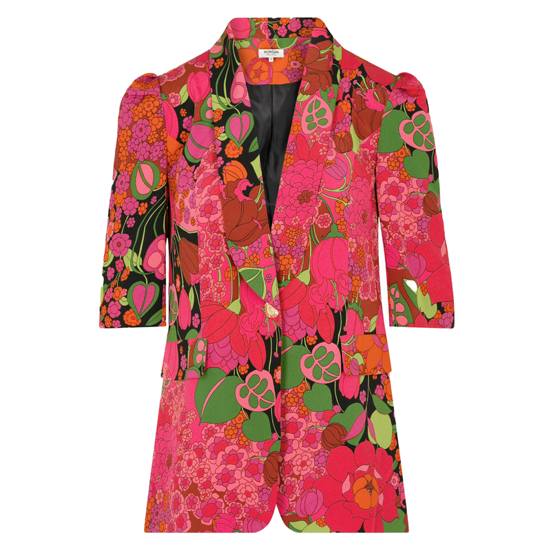 BLAZER MEERKLEURIG BLOEMEN