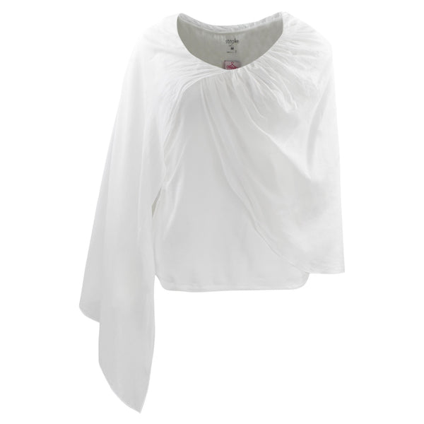 KORTE MOUWEN TOP MET OMSLAGDOEK