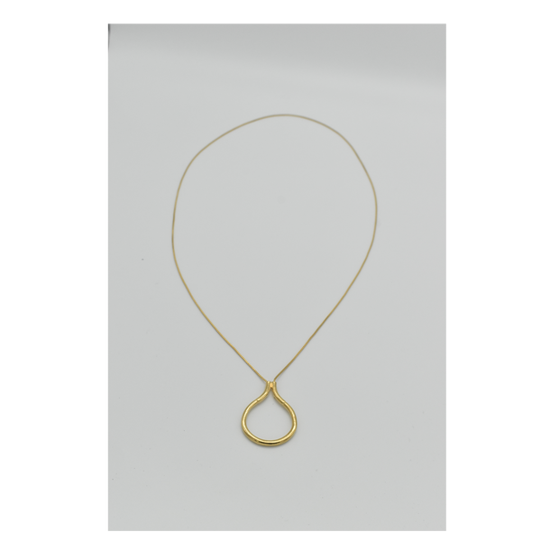 GOUDEN KETTING MET DRUPPEL HANGER