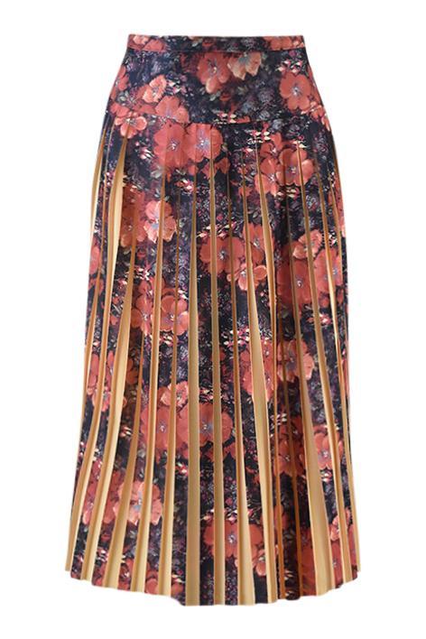 PLISSé ROK MET BLOEMEN