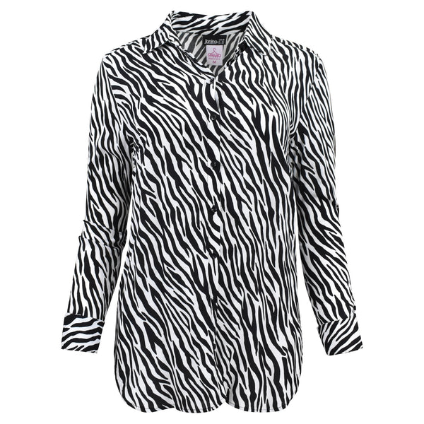 BLOUSE MET ZEBRA PRINT