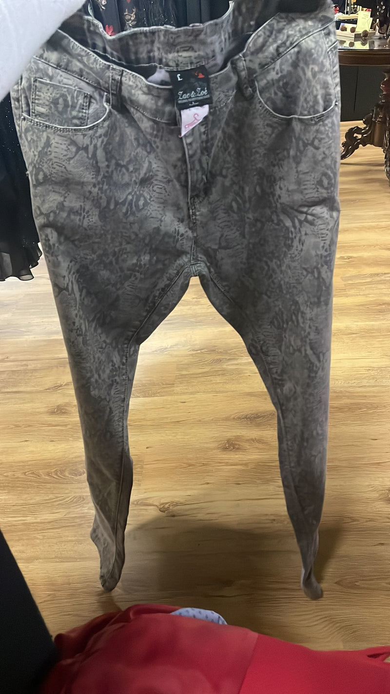 JEANS GRIJS SLANGEN