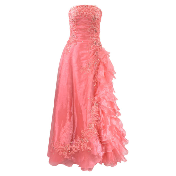 STRAPLESS GALA JURK ROZE