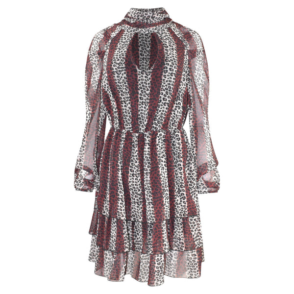 MIDI JURK MET PANTERPRINT