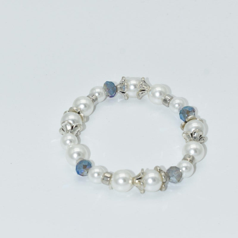 ARMBAND MET VERSCHILLENDE KRALEN BLAUW