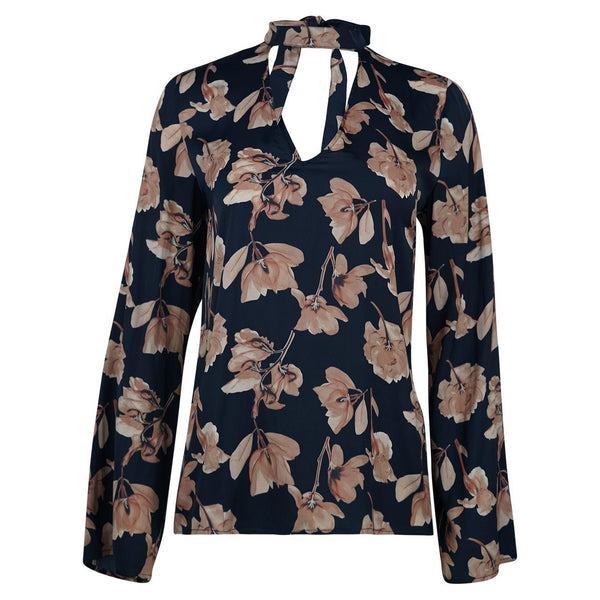 BLOUSE MEERKLEURIG  BLOEMENPRINT