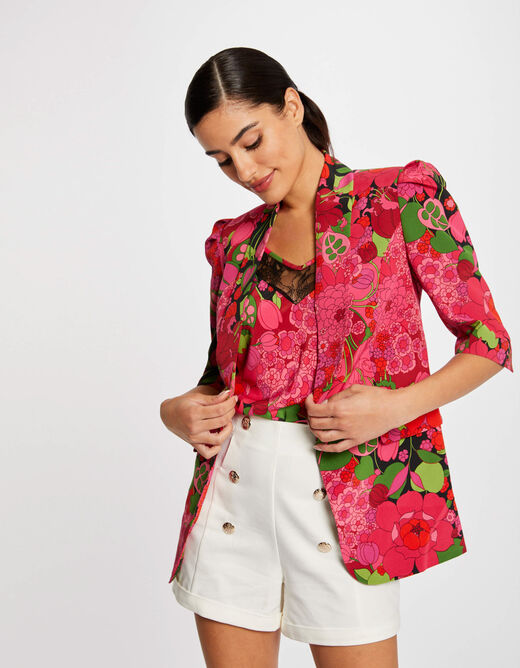 BLAZER MEERKLEURIG BLOEMEN